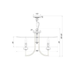 Подвесная люстра Maytoni Roma ARM006PL-08G