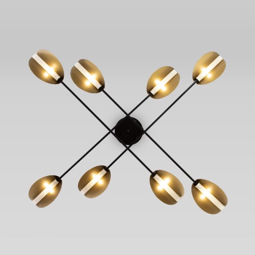 Потолочная люстра Eurosvet Grazia 70148/8 черный/золото Smart a062043