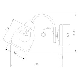 Бра Eurosvet 30026/1 античная бронза