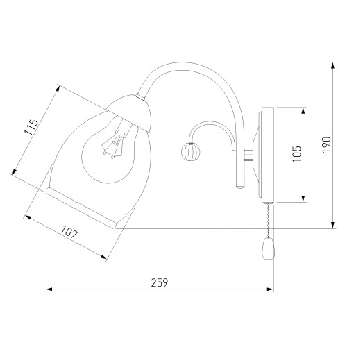 Бра Eurosvet 30026/1 античная бронза