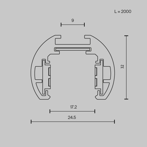 Шинопровод магнитный Maytoni Exility TRXM034-R-412W