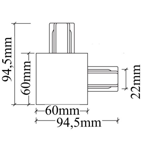 Коннектор L-образный Crystal Lux CLT 0.2211 03 WH