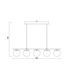 Люстра на штанге Freya Zing FR5199PL-05BS