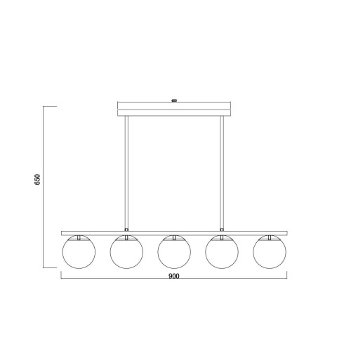 Люстра на штанге Freya Zing FR5199PL-05BS