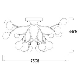 Потолочная люстра ARTE Lamp A7274PL-27WH