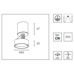 Накладной спот Delight Collection WB8512DR