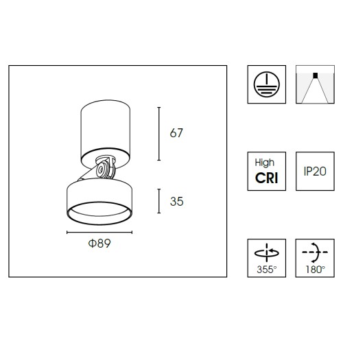 Накладной спот Delight Collection WB8512DR
