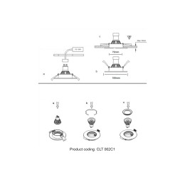 Встраиваемый светильник Crystal Lux CLT 062C1 BL