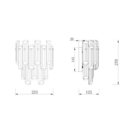 Настенный светильник Maytoni Flare DIA200WL-02G