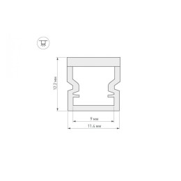 Профиль Arlight WPH-LINE-1212-2000 OPAL 023302