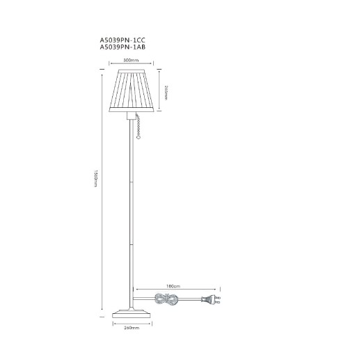 Торшер Arte Lamp Marriot A5039PN-1AB