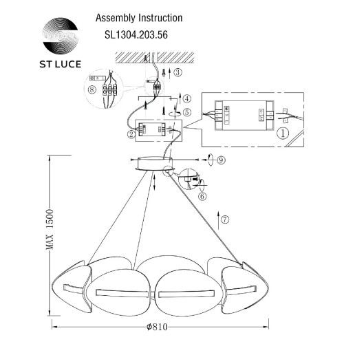 Подвесная люстра ST Luce Etoile SL1304.203.56
