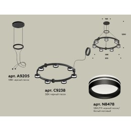 Подвесная люстра Ambrella Light Traditional (A9205, C9238, N8478) XR92051603
