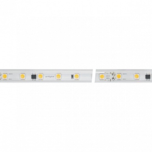 Светодиодная влагозащищенная лента Arlight 8W/m 54LED/m 5060SMD теплый белый 10M 029402(2)
