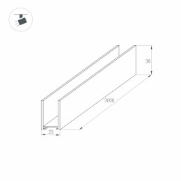 Шинопровод магнитный Arlight Mag-Track-2538-3000 033243