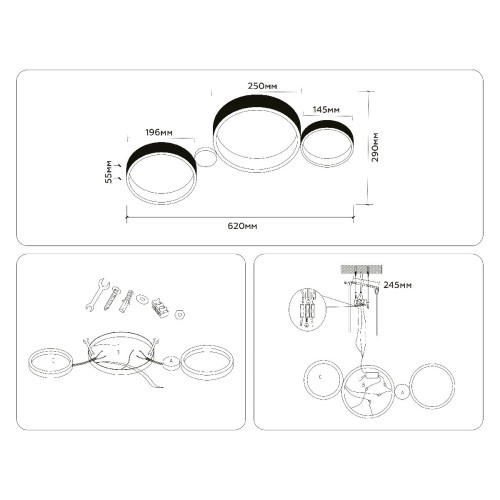 Потолочная люстра Ambrella Light Comfort LineTech FL4814