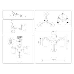 Люстра на штанге Ambrella Light Loft TR83112