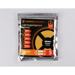 Светодиодная лента Ambrella Light LED Strip 24В COB 12Вт/м 3000K 5м IP20 GS4701