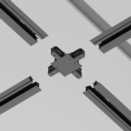 Коннектор X-образный Maytoni Accessories for tracks TRA002CX-11B