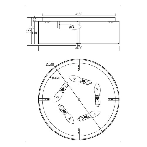Потолочный светильник Maytoni Ripple MOD096CL-05CH