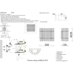 Настенный светильник Crystal Lux AURELIO AP2 GOLD+CHROME/TRANSPARENT
