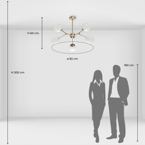 Люстра на штанге De Markt Оливия 306014006