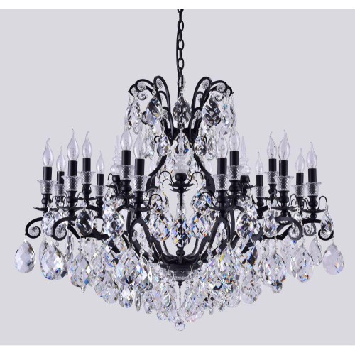 Подвесная люстра Crystal Lux Magnifico SP19 Black/Transparent