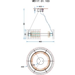 Подвесная люстра Wertmark Patricia WE117.01.103