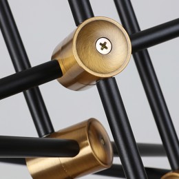 Люстра на штанге Delight Collection Bistro Globe 9389P/6 black/gold