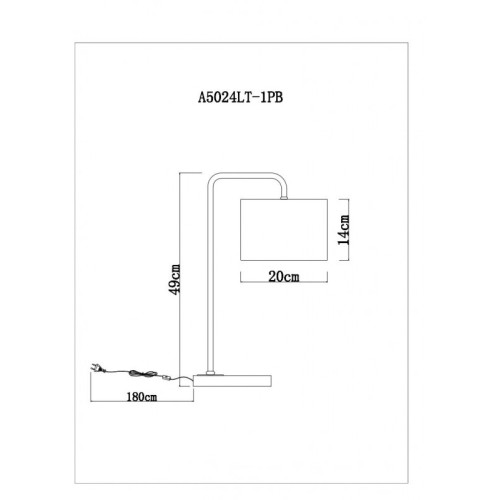Настольная лампа ARTE Lamp A5024LT-1PB