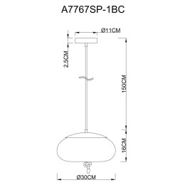 Подвесной светодиодный светильник Arte Lamp Cody A7767SP-1BC