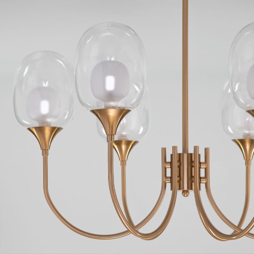 Люстра на штанге Eurosvet Spritz 70217/6 латунь Smart a064749