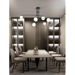 Люстра на штанге Delight Collection 8119P/6 black