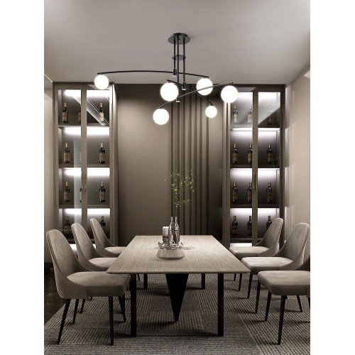 Люстра на штанге Delight Collection 8119P/6 black