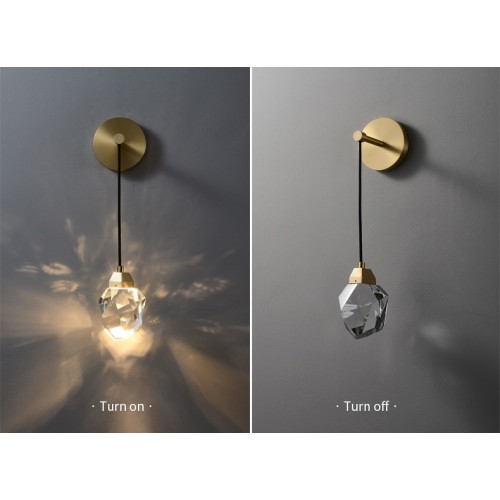 Бра DeLight Collection Crystal rock II 9701W brass