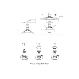 Встраиваемый светильник Crystal Lux CLT 061C1 GO