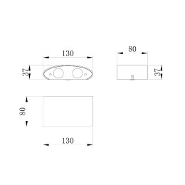 Уличный настенный светильник Maytoni Strato O417WL-L4B3K