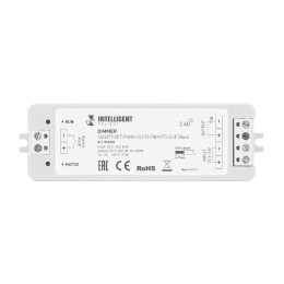 Диммер Arlight SMART-SET-PWM-101-72-DIM-PD-SUF Black (5-36V, 1x8A, x4, ПДУ 13кн, 2.4G) 036201