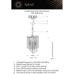 Подвесной светильник Aployt Paulina APL.848.13.04