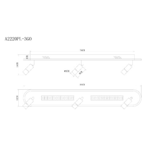Спот Arte Lamp Pisces A2220PL-3GO