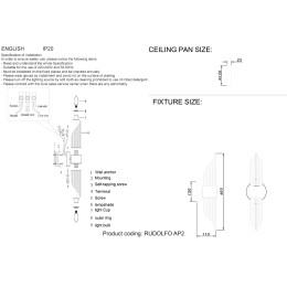Настенный светильник Crystal Lux RUDOLFO AP2 NICKEL