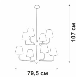 Люстра на штанге Vitaluce V3923-8/8PL