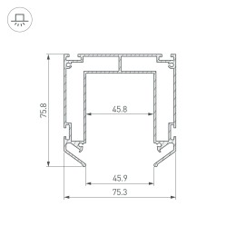 Алюминиевый профиль-держатель Arlight Mag-Stretch-45-2000 032752(2)