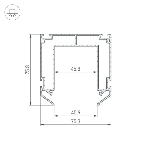 Алюминиевый профиль-держатель Arlight Mag-Stretch-45-2000 032752(2)