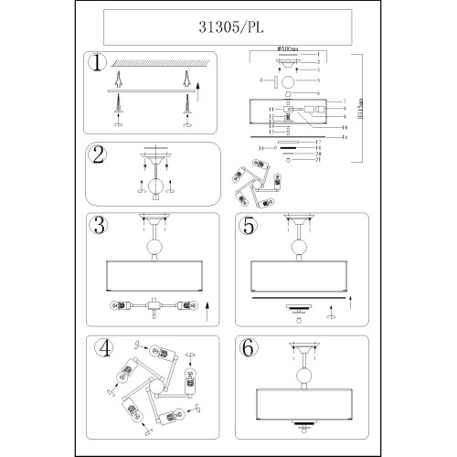 Потолочный светильник Newport 31305/PL М0057112