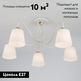 Потолочная люстра Eurosvet Betty 70062/5 белый