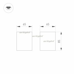Потолочный светодиодный светильник Arlight SP-Orient-Surface-TC-S65x65-10W 031855
