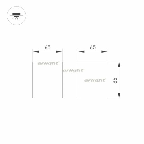 Потолочный светодиодный светильник Arlight SP-Orient-Surface-TC-S65x65-10W 031855