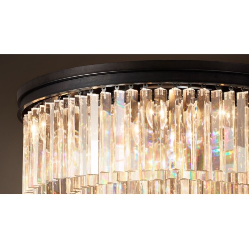 Потолочная люстра Delight Collection 1920s Odeon KR0387C-10B/P black/clear