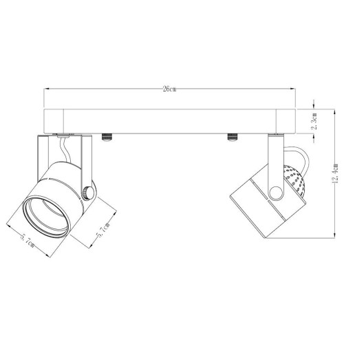 Спот Arte Lamp Lente A1310PL-2BK